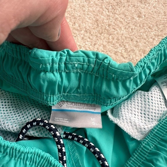 Columbia Ladies PFG Fishing Shorts Elastic Waist Quick Dry Outdoor Teal Size S
