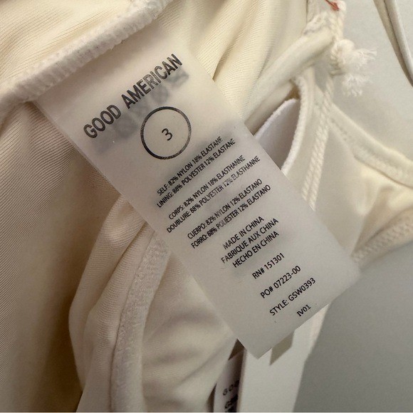 Good American Show Off One Piece Swimsuit White