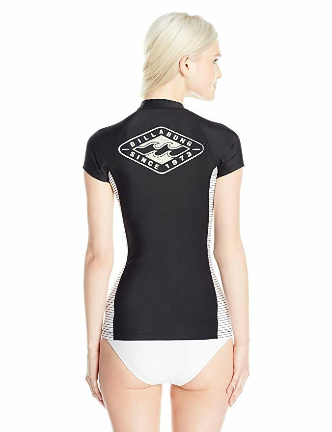 Billabong Black Surf Fit Short Sleeve Rashguard Wetsuit L18032 Women’s Size M
