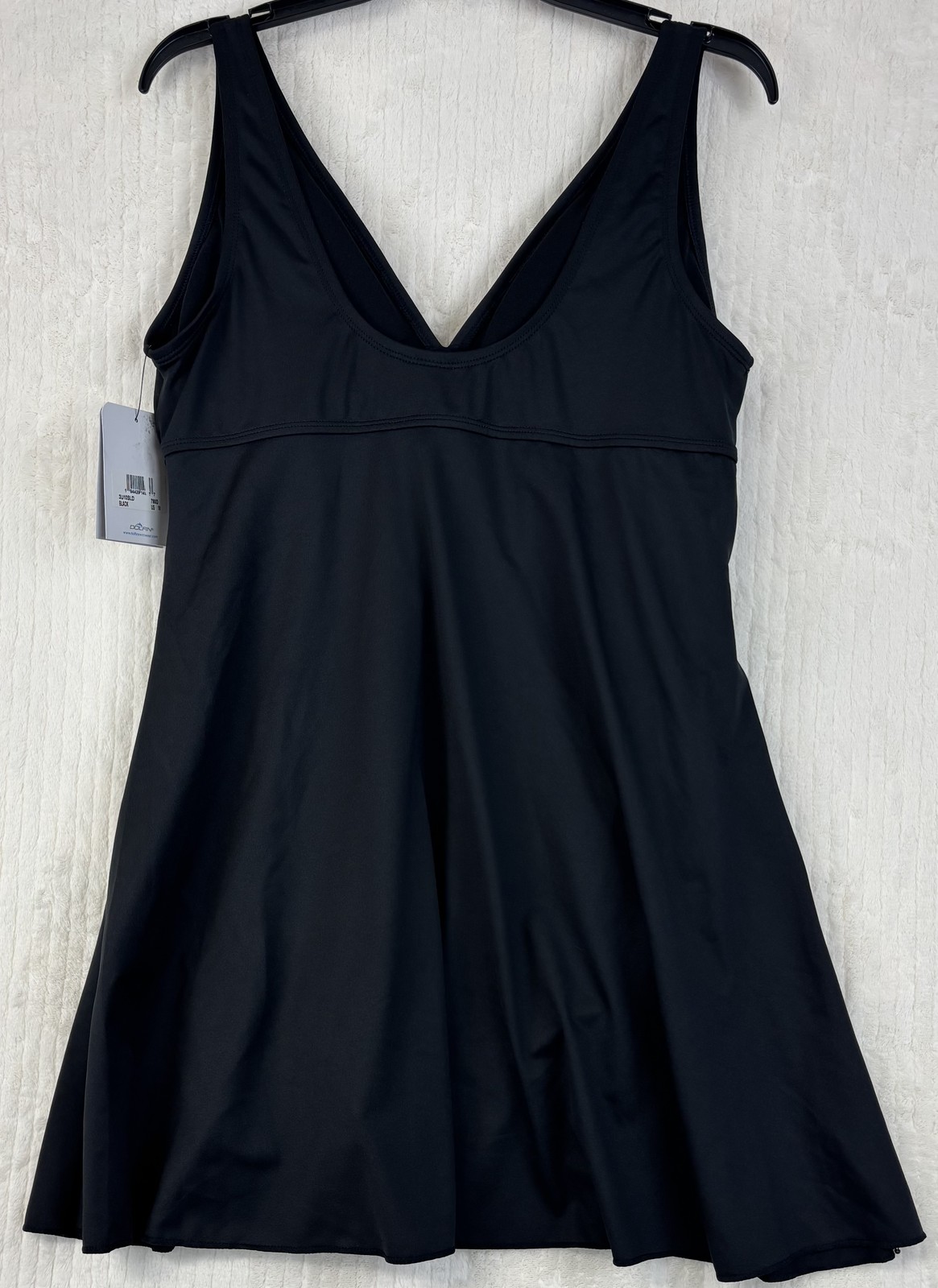 Aquashape by Dolfin Women’s Black Swim Dress One Piece Swimsuit Size 18 New NWT