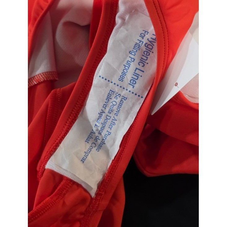 NIKE MESH SOLID EDGE V-BACK SWIMSUIT ONE PIECE CORAL RED SIZE XL NEW COMPETITION