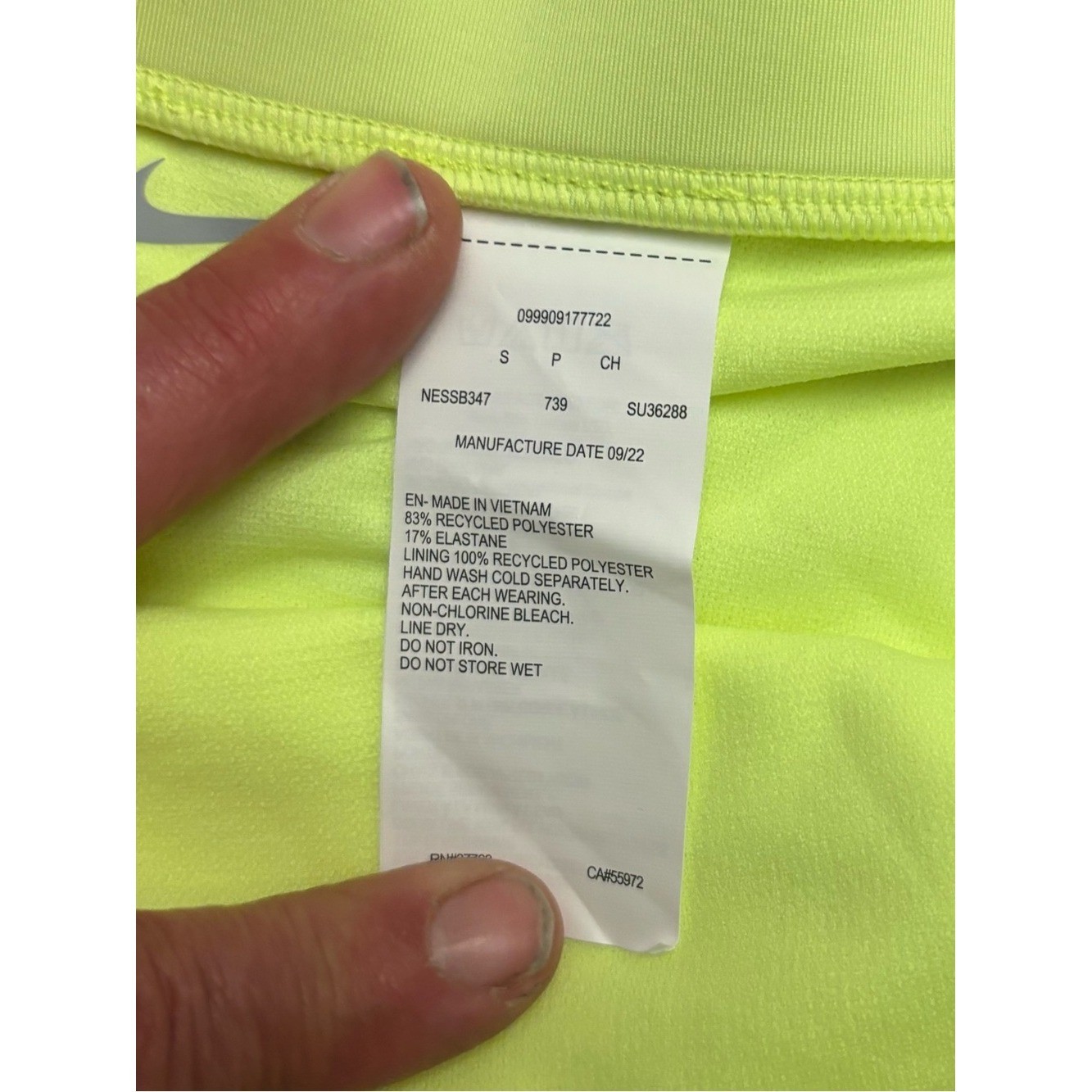 Swim nike neon yellow bikini workout bottom BNWT gym beach surfing resort small