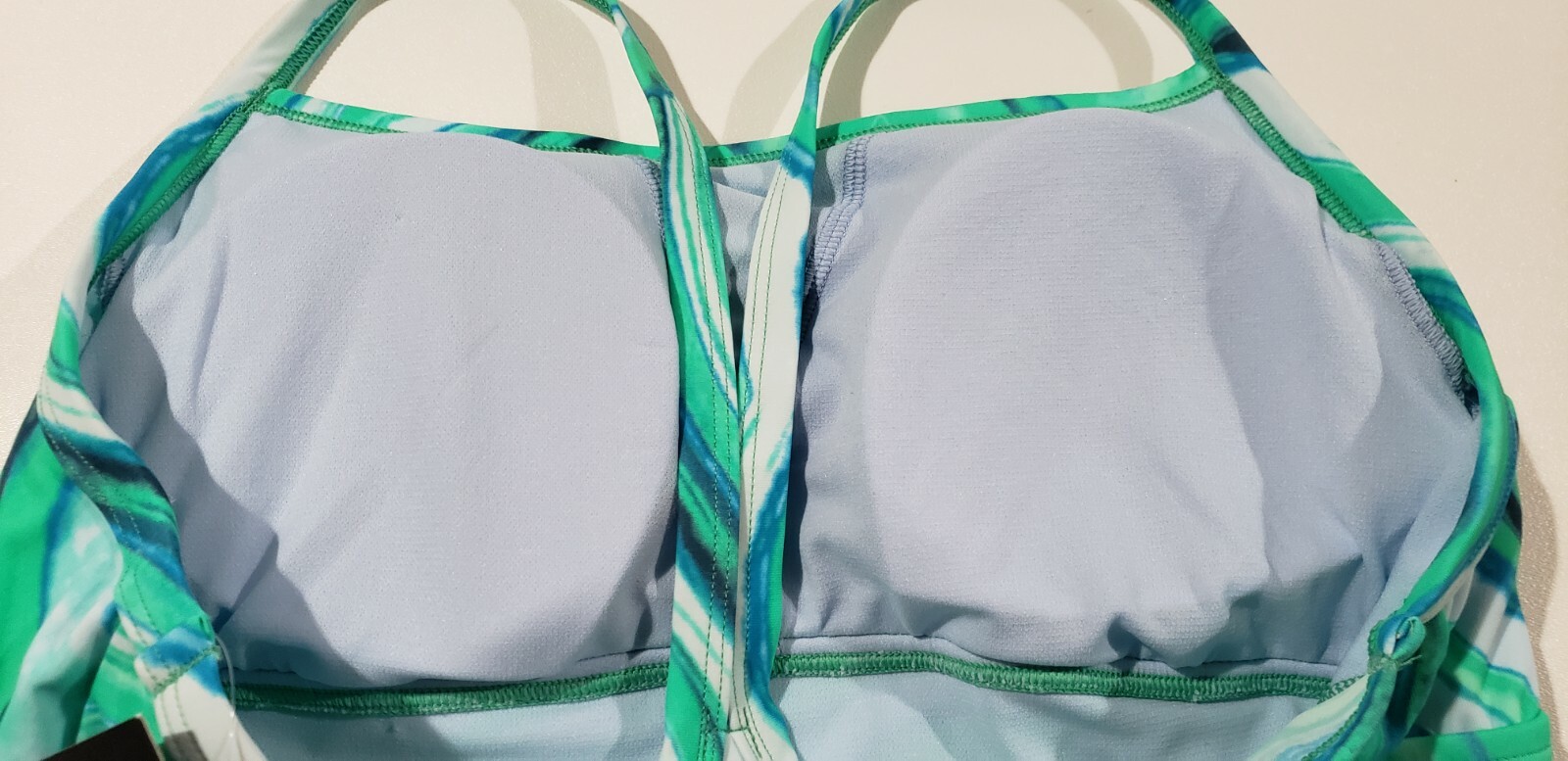 Nike Women’s One Piece Competition Swimsuit Racerback Green Blue $88