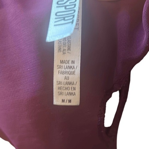 Victoria’s Secret Sport Purple Triangle Bikini Top M M Racerback Sporty