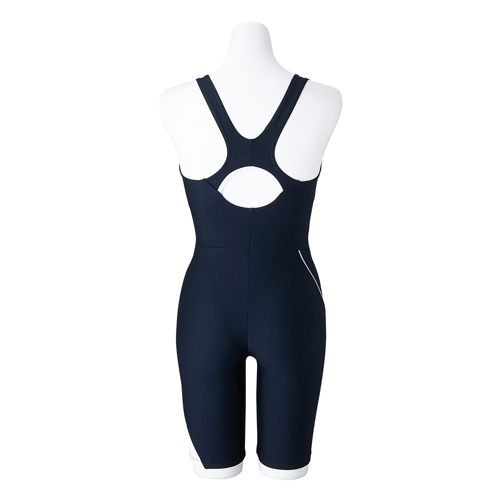 Mizuno Women’s Swim Fitness All-in-One Swimsuit Stroke ONE Black/White/White
