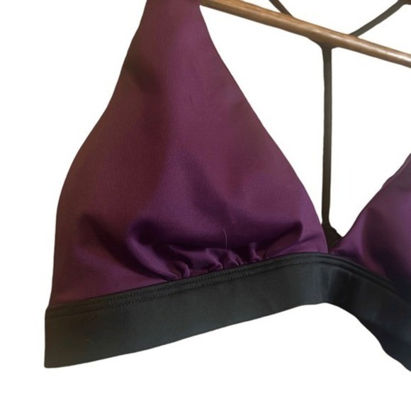 Victoria’s Secret Sport Purple Triangle Bikini Top M M Racerback Sporty
