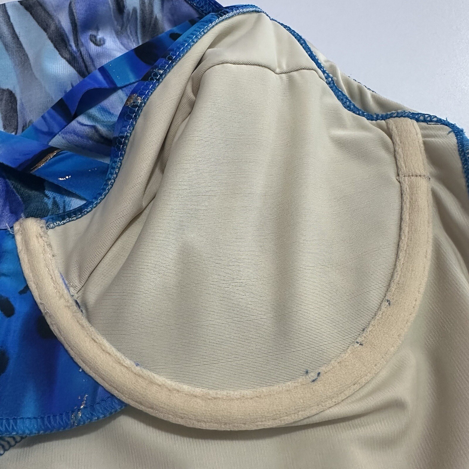 Miraclesuit Animal Magnetism Temptress Wrap One Piece Swimsuit Blue Gold Size 6?