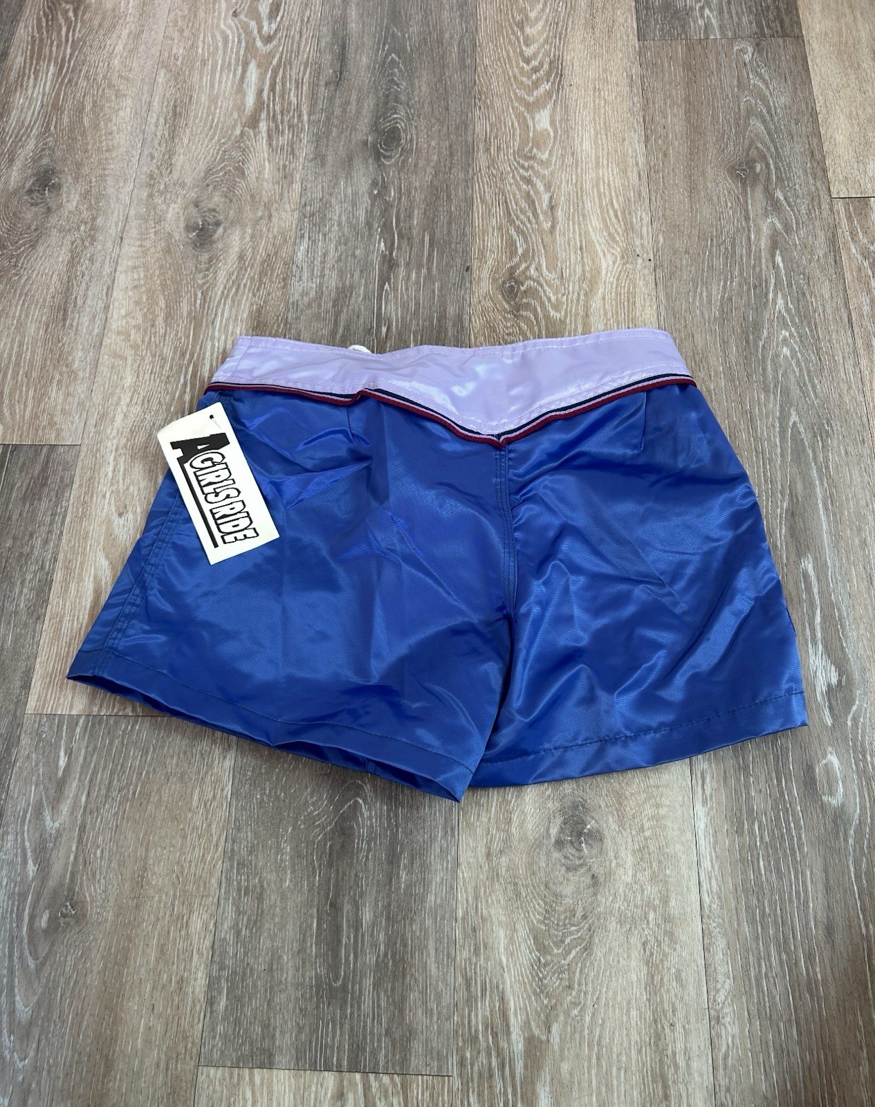 NEW A GIRLS RIDE 90’S SURF LONGBOARD SUP WOMENS TRUNKS BOARD SHORTS 3/4 STICKER