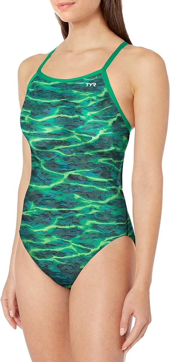 TYR Women’s Durafast Elite Lambent Diamondfit Suit Green Size 32