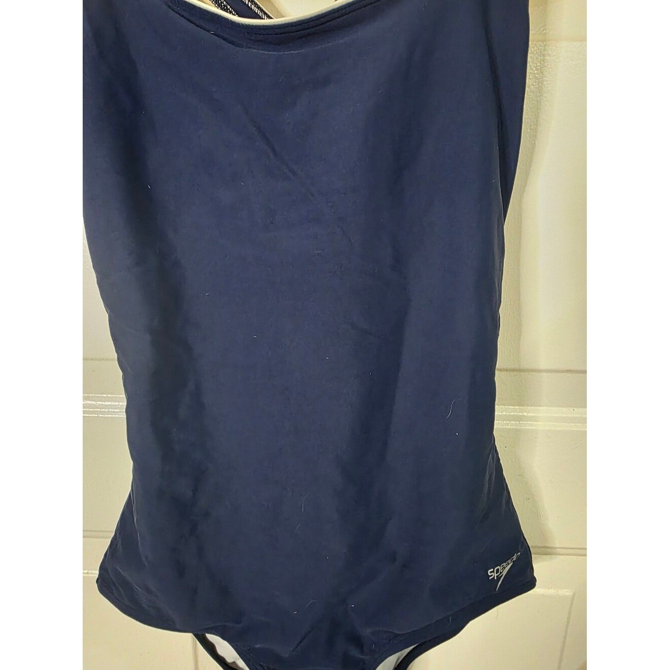 Speedo Navy Blue Cross-Back Athletic One-Piece