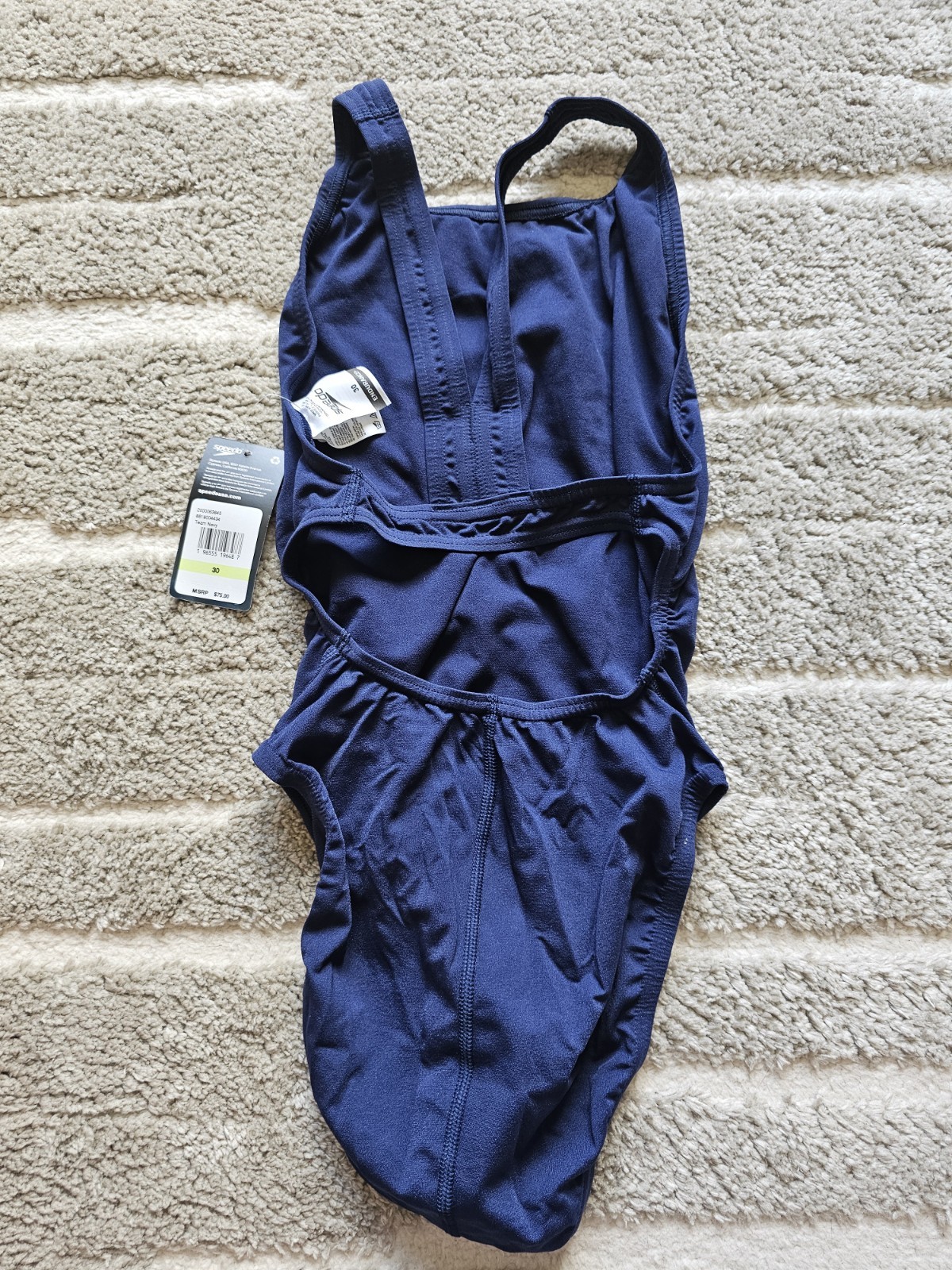SPEEDO Solid Navy Super Pro Endurance+ One Piece Swimsuit Women’s Size 30 NWT