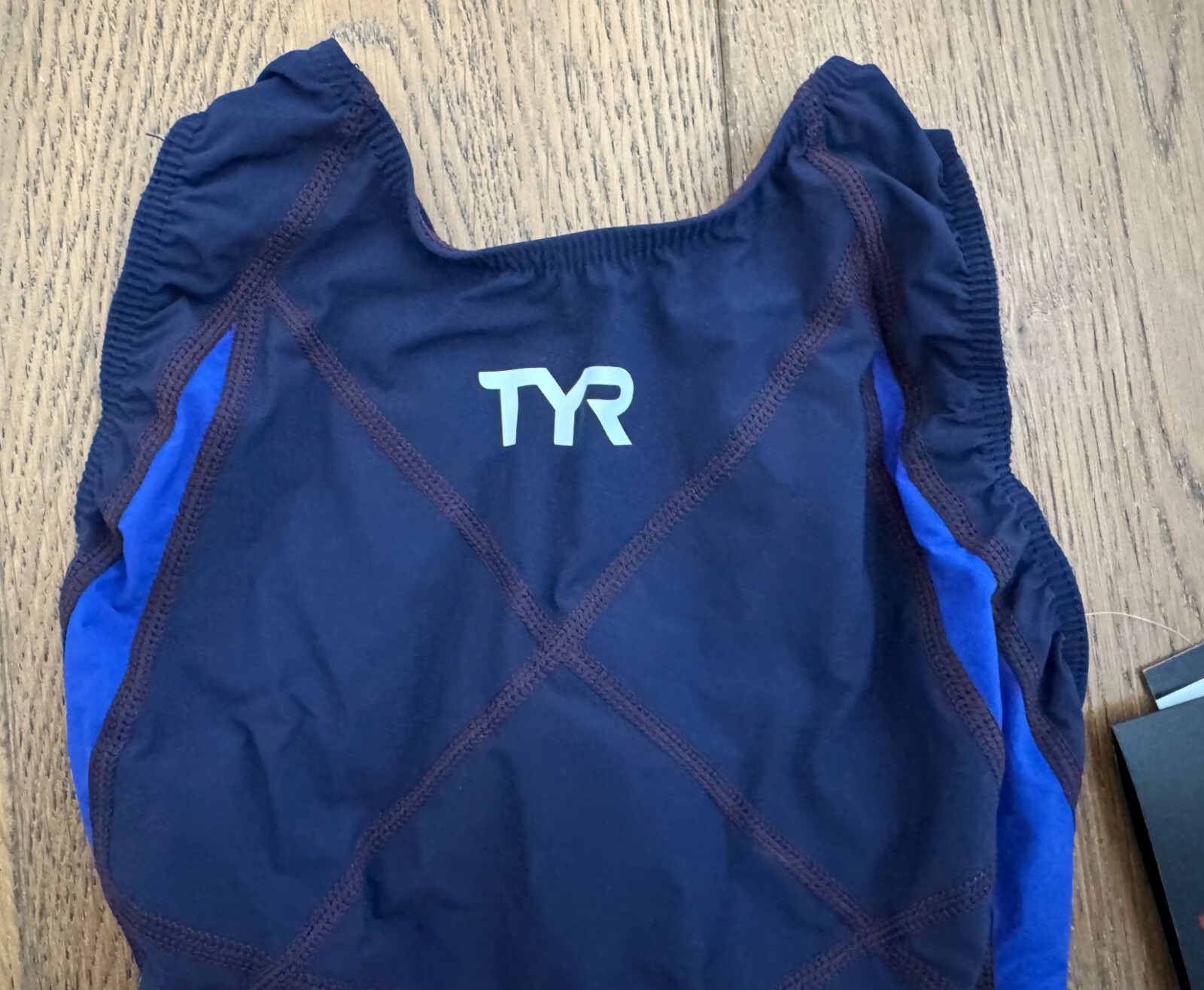 TYR Womens 26 Navy Blue Tracer Light Aeroback Swim Suit Full USA Made New in Box