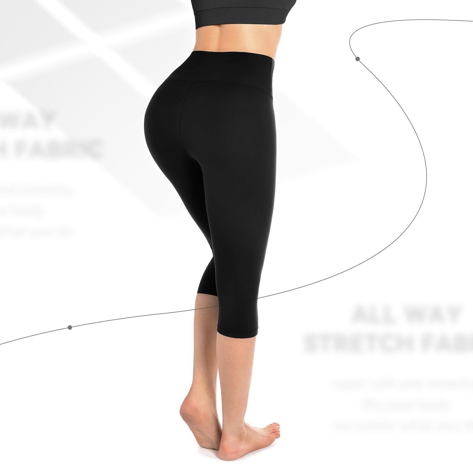 Walifrey Capri Leggings For Women Buttery Soft High Waisted Leggings For Gym