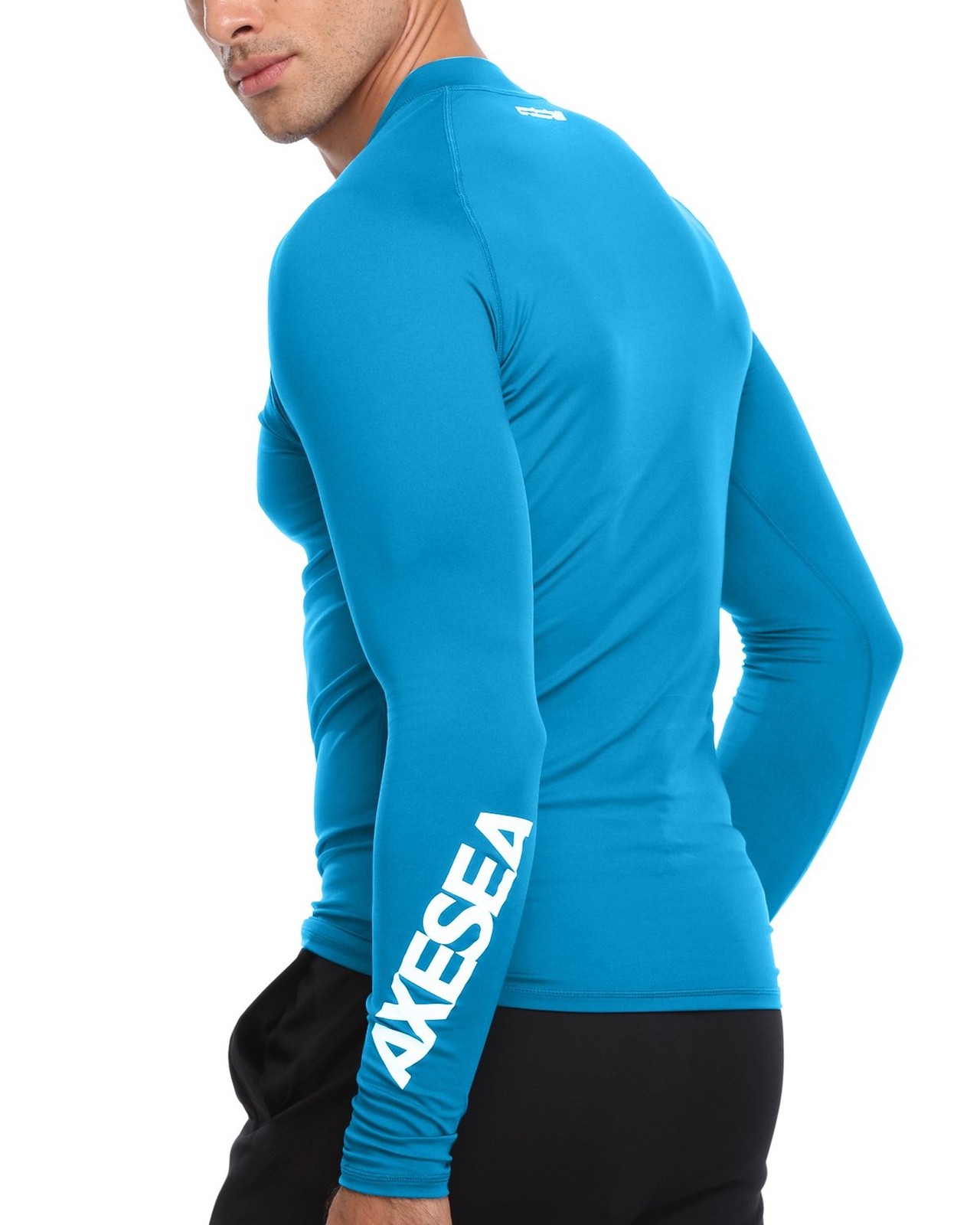 AXESEA Men Long Sleeve Rashguard UPF 50+ Rash Guard Swim Shirt Athletic Swim …
