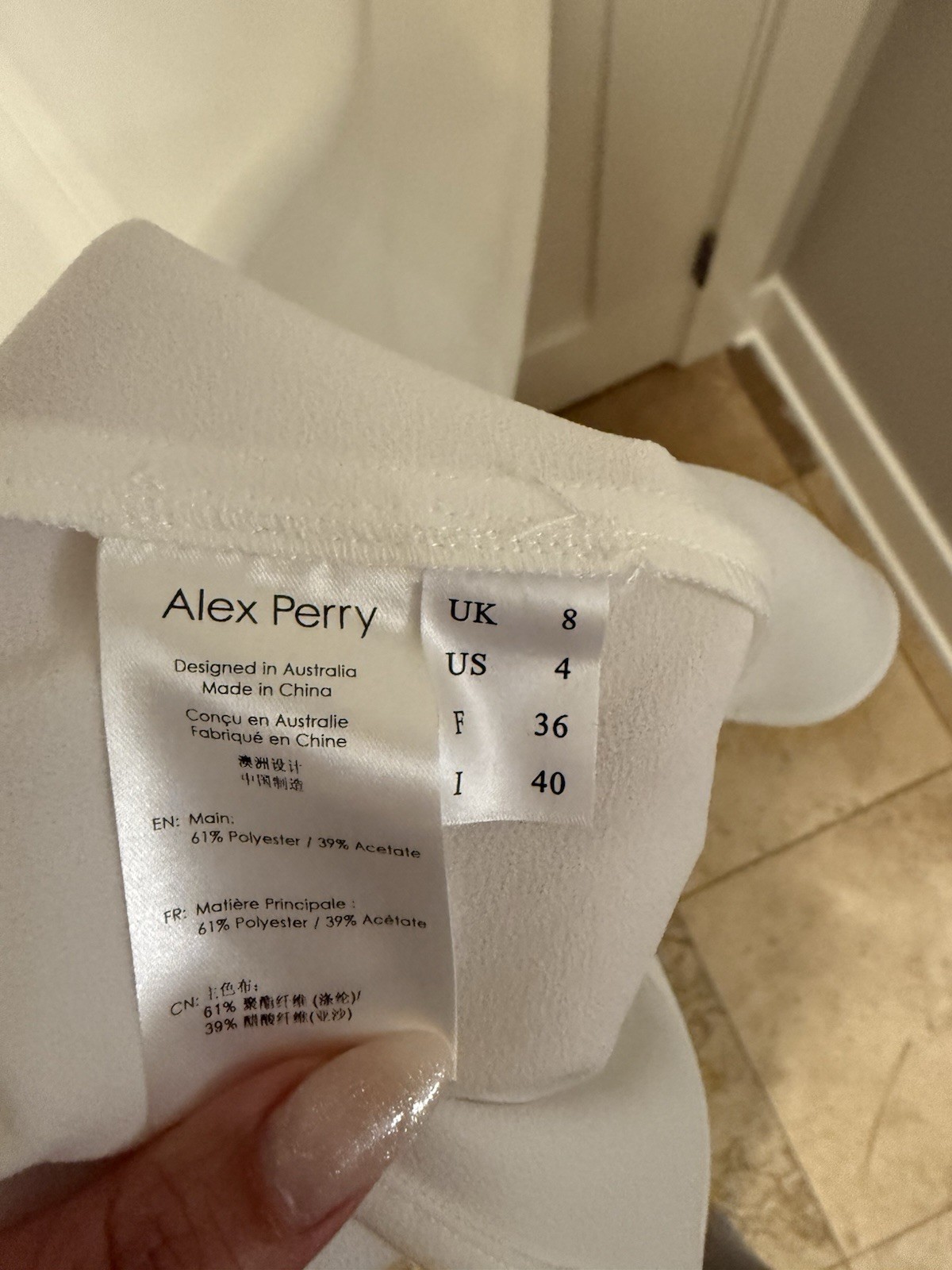 NWOT ALEX PERRY Bridal strapless midi dress US4 $1150