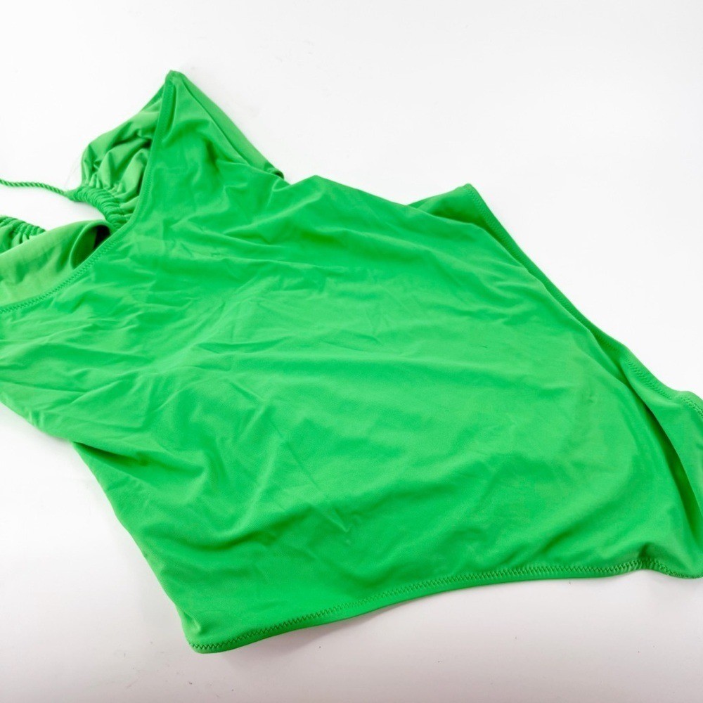 ✅ Aerie Cut Out One Piece Swimsuit GREEN SIZE X-LARGE