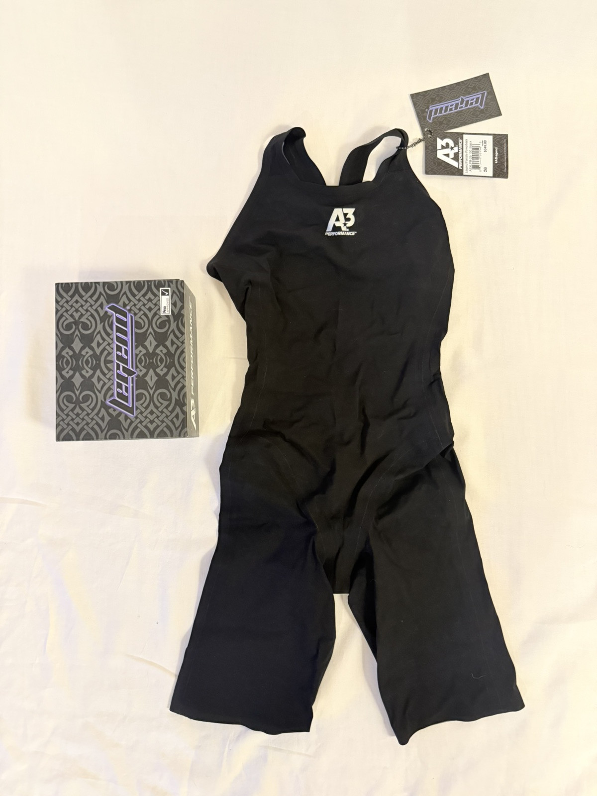 NWT – A3 Performance Legend Female Powerback RACING SWIMSUIT Bla | Size: 26