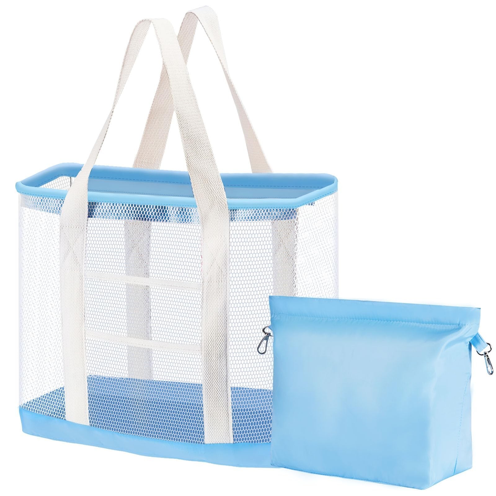 Extra Large Mesh Beach Tote Bag for Women with Zipper Sandproof Waterproof 9 …