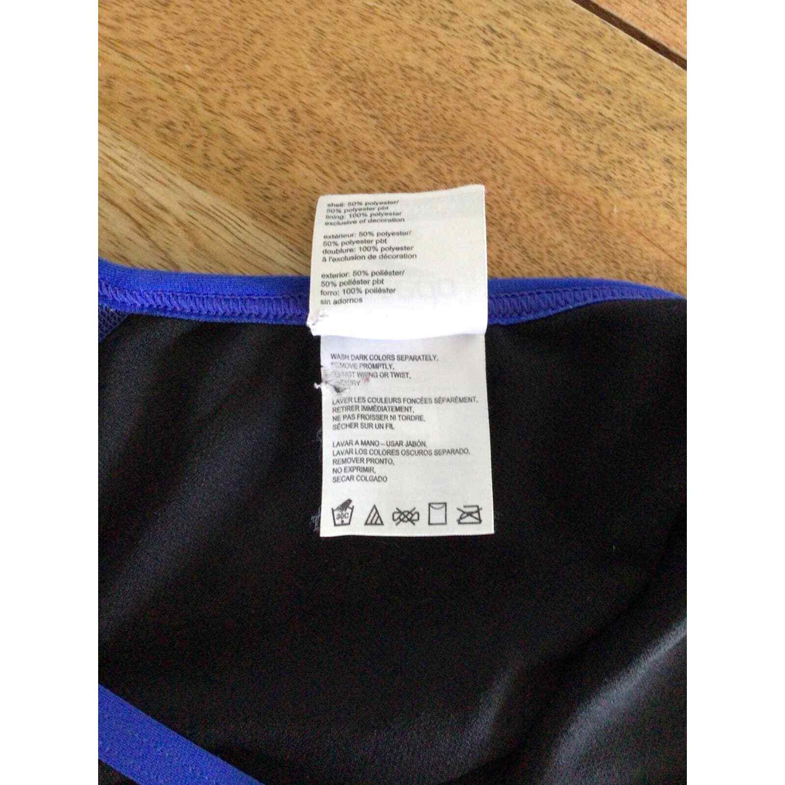Speedo Endurance 1peice Bathing Swimsuit size 6 Navy Green Blue Black
