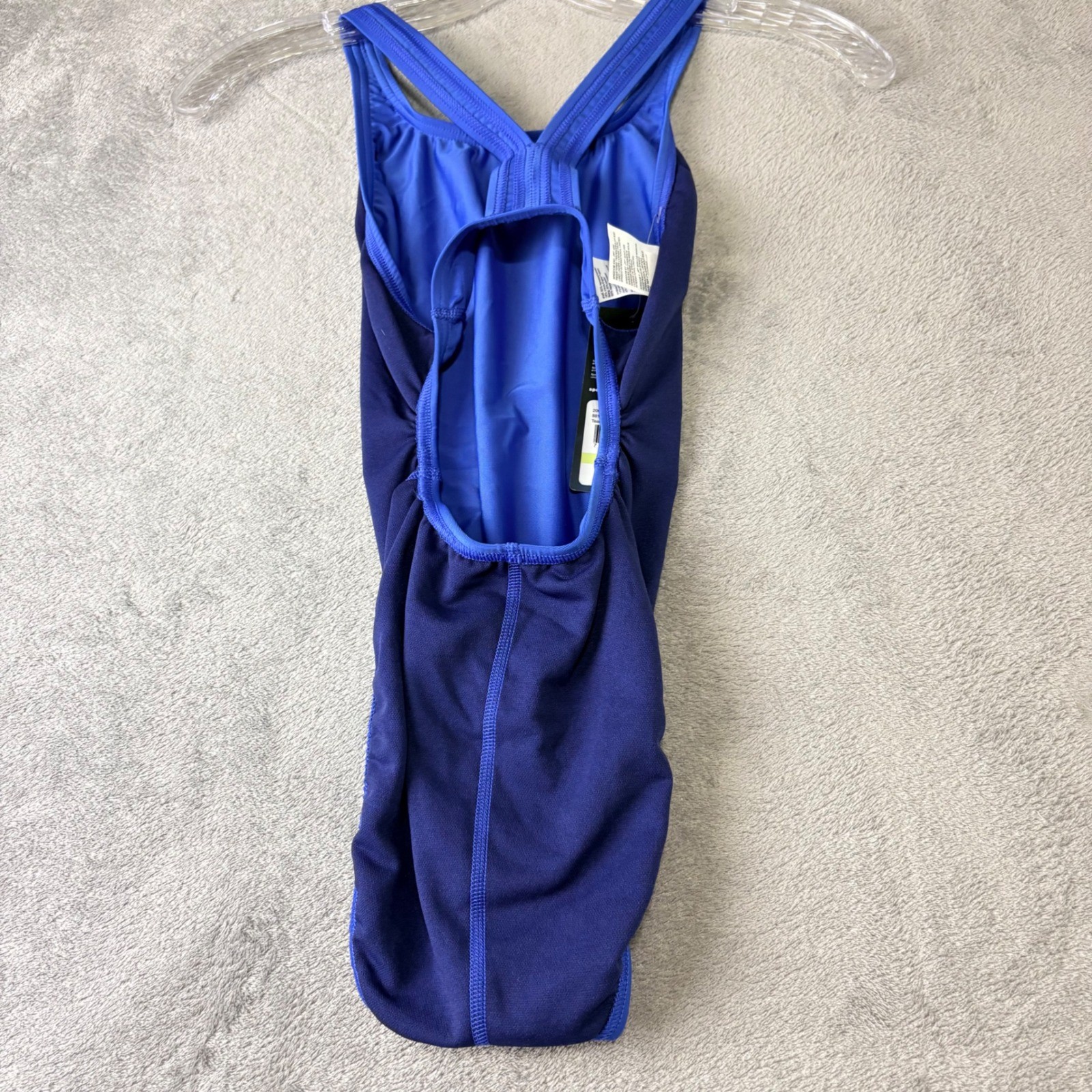 Speedo Women 30 Team Blue One Piece Swimsuit Racerback Performance Training New