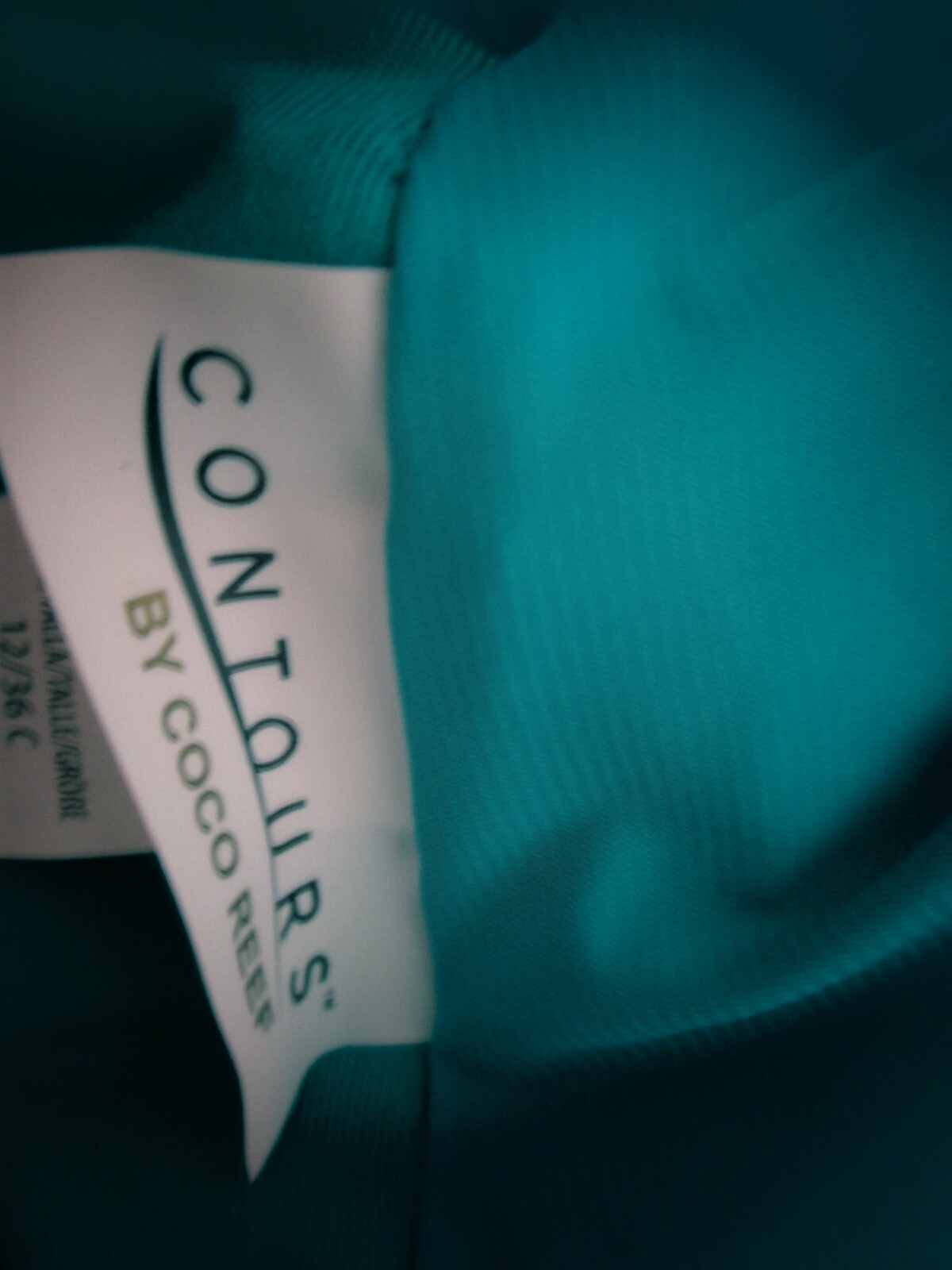 “NEW” CONTOURS BY COCO REEF🌸 12 / 36C==AQUA / SHIRRED FRONT WAIST BATHING SUIT