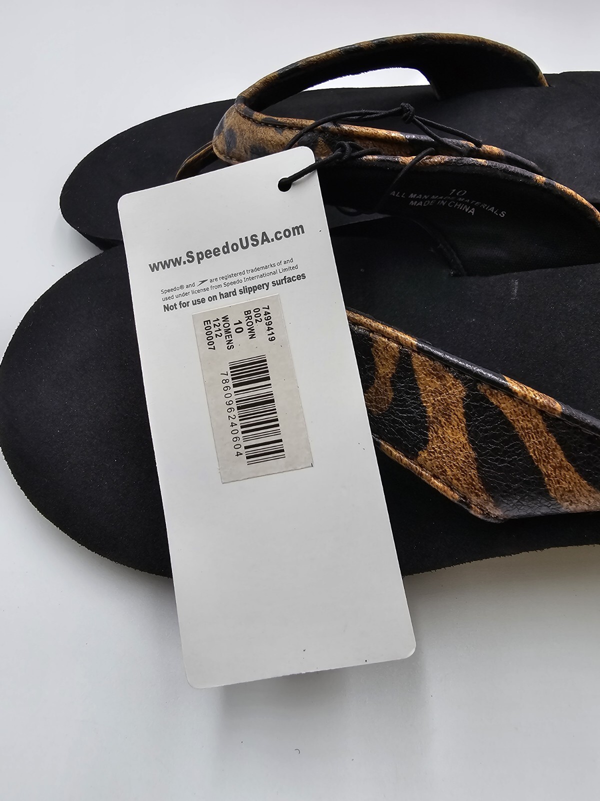 Speedo Womens Fun Wedge Brown 10 Sporty Sandals (NEW)