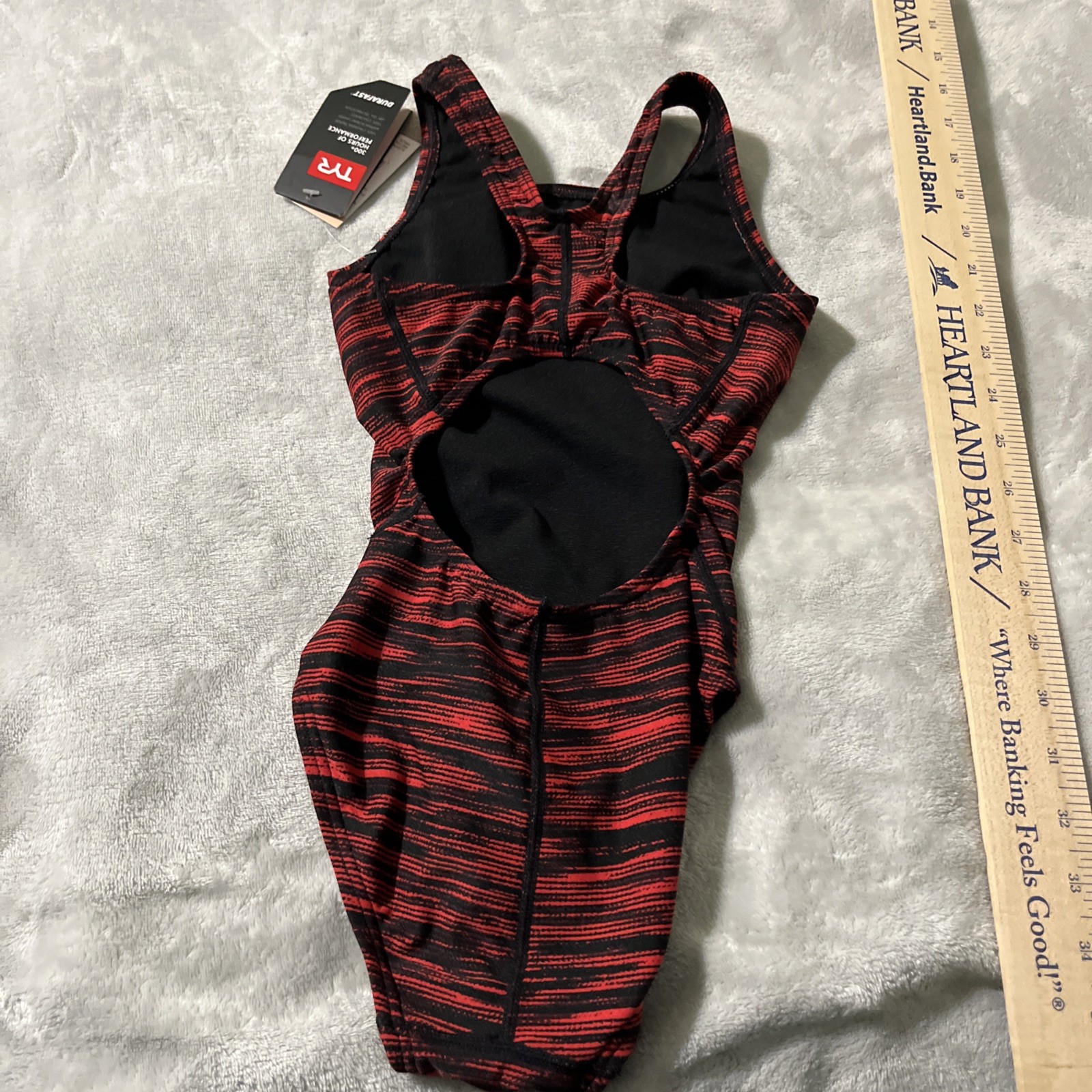 TYR Women’s Fizzy Maxfit Swimsuit – XS (24) Red Black One Piece Competitive Swim