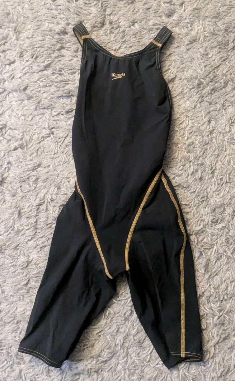 Speedo LZR Pro Kneeskin Black w Rose Gold Trim Style 7190911 sz 24