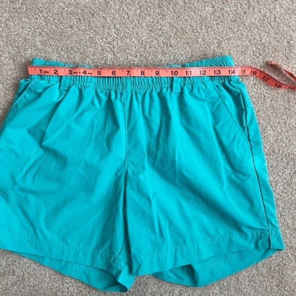 Columbia Ladies PFG Fishing Shorts Elastic Waist Quick Dry Outdoor Teal Size S