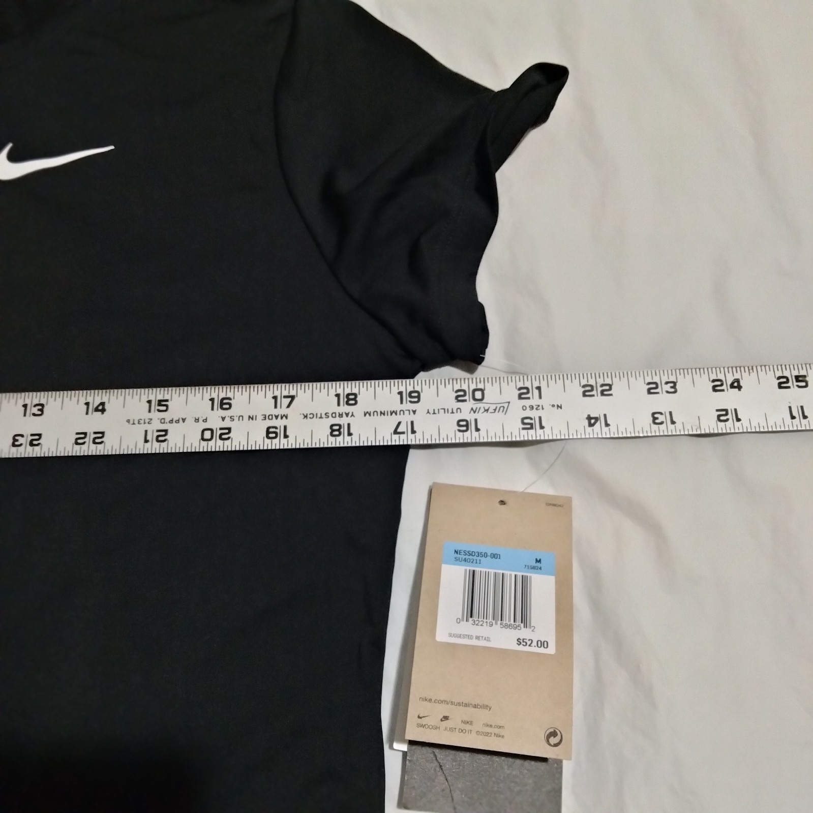 Nike Women’s Essential Hydro Short Sleeve Swim Shirt NESSD350-001 Black Size M