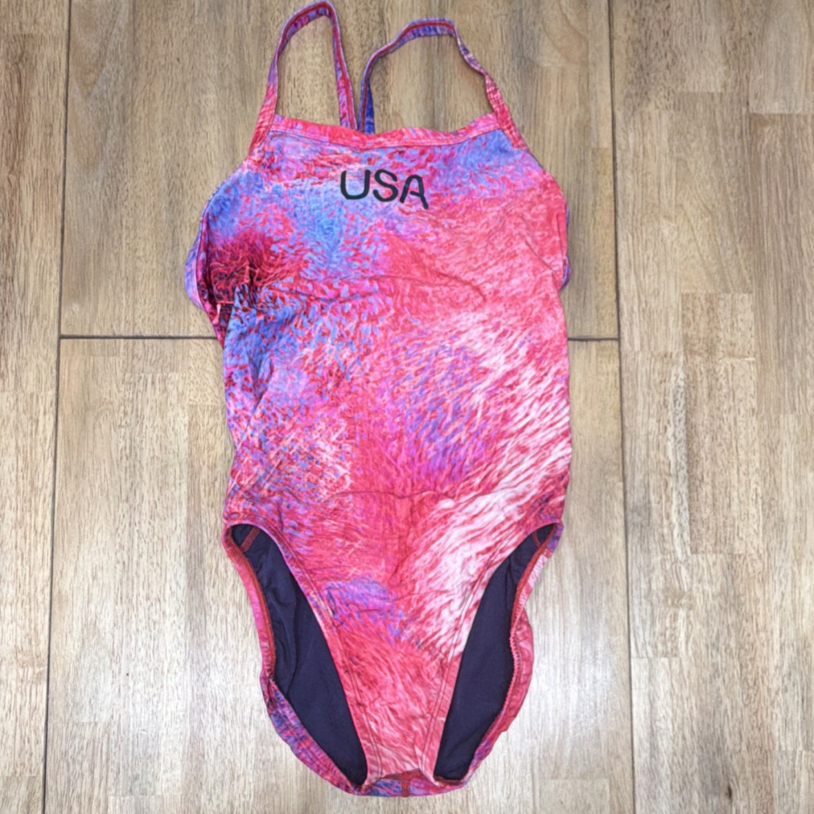 Nike Hydrastrong One Piece Competitive Swimwear USA Olympic Team Size 32
