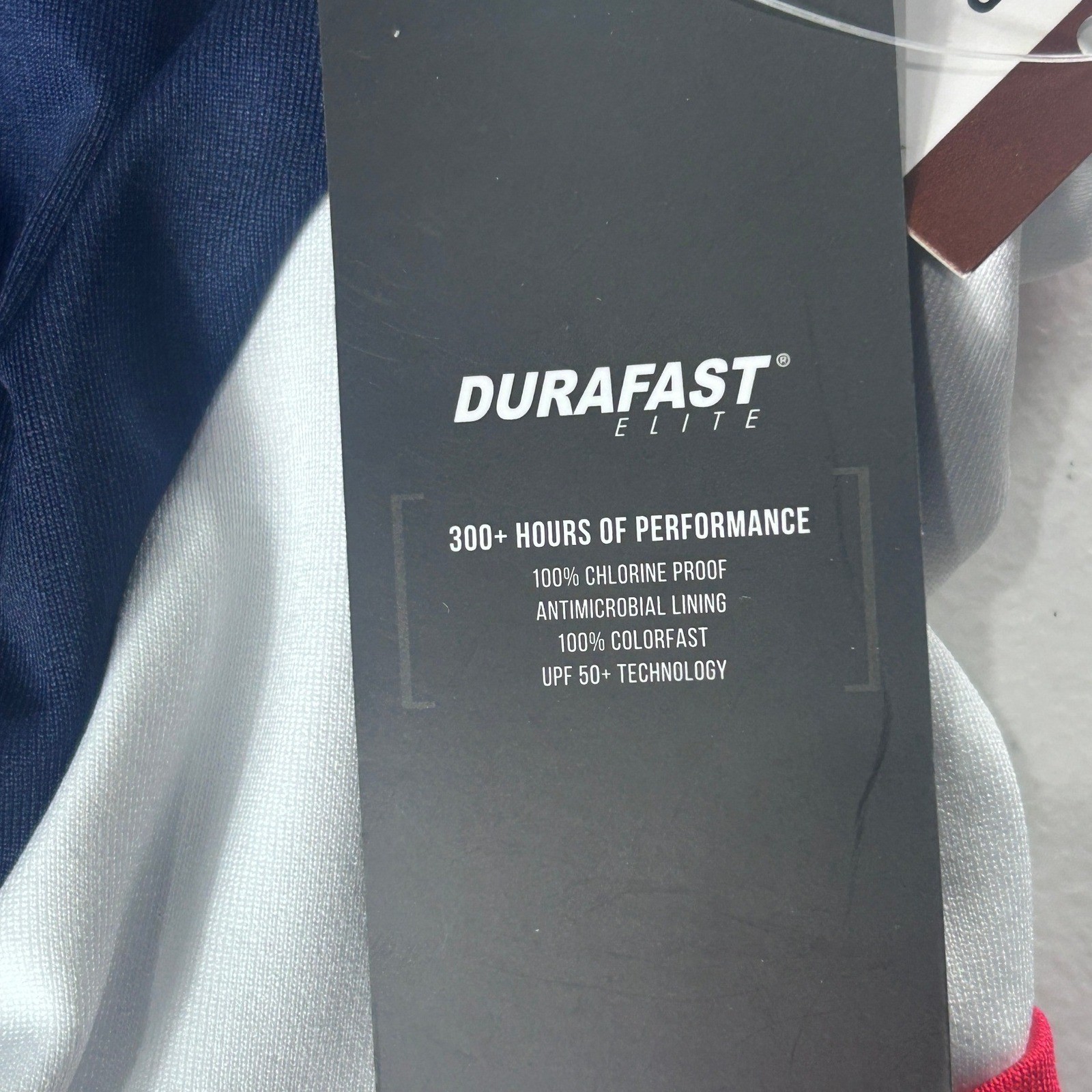 TYR Durafast Elite Diamondfit USA One Piece Swimsuit Navy Red White XL 38 NWT
