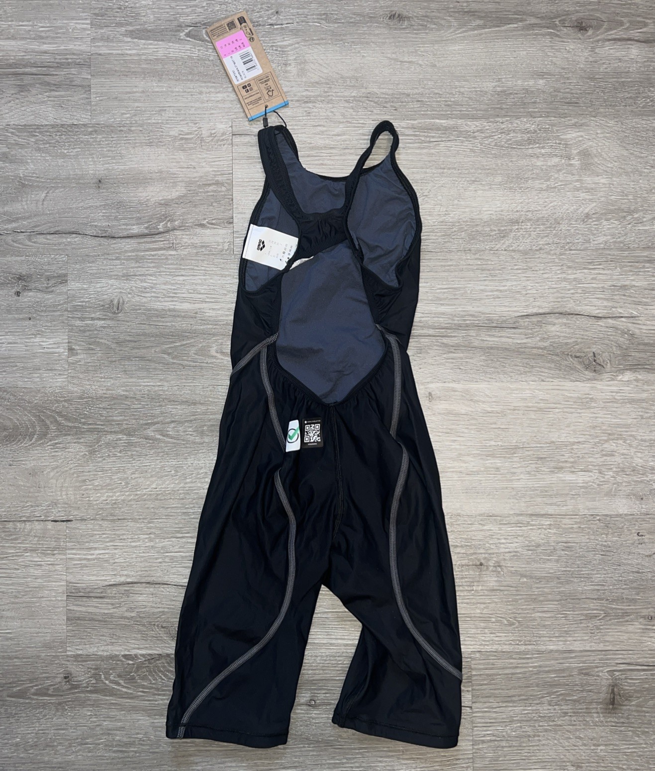 ARENA POWERSKIN ST NEXT OPEN BACK Racing Suit WOMEN SOLID BLACK 005873 Size 32