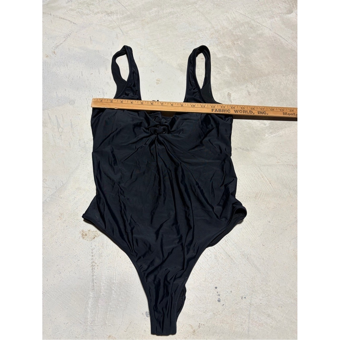Aerie Black One-Piece full coverage Swimsuit with Center Knot XL