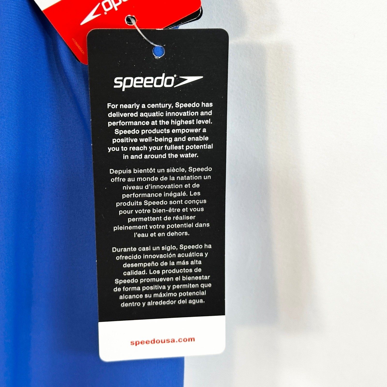 Speedo Endurance+ Size 12 Swimsuit Blue One Piece UPF 50+ Modest Cut NWT 888