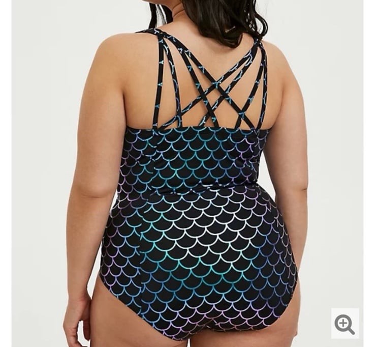 Torrid Iridescent Mermaid One Piece Swimsuit 3-DD/F