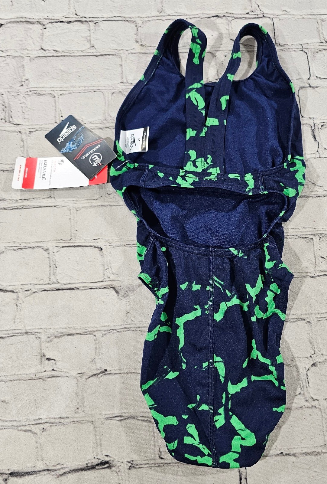 Speedo YOUTH WOMENS SIZE 22 Endurance+ Flyback Competition Swimsuit Wrack It Up