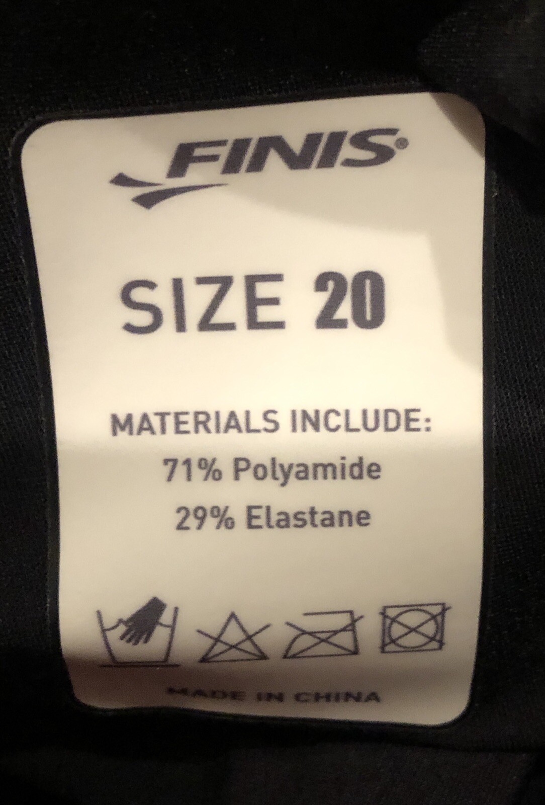 FINIS Female Fuse Race John swimwear Black. Size 20