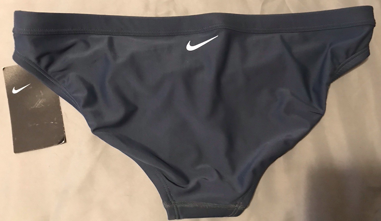 NWT! Nike Athletic Bikini Swim Bottom Metallic blue SZ L 💕
