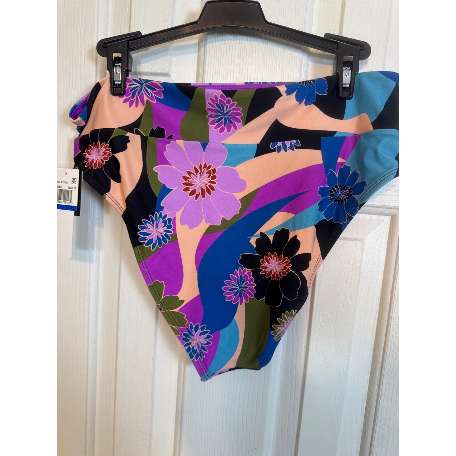 Salt & Cove Floral High Waist Swimsuit Bottoms Retro Multicolor XL