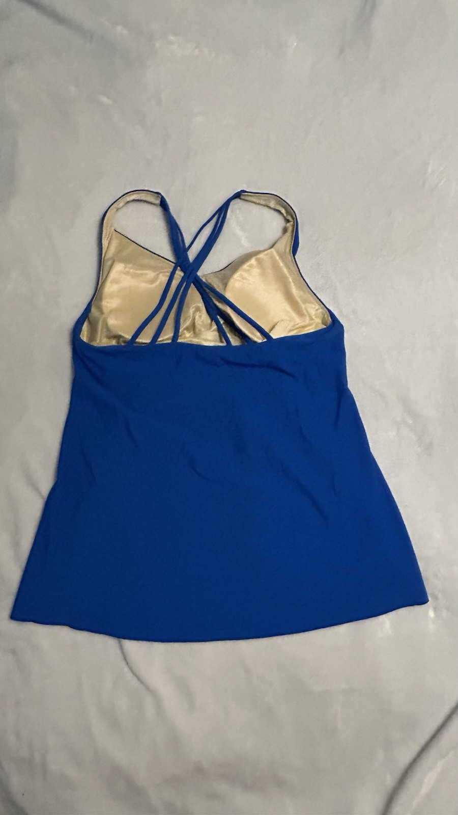 Miraclesuit x Talbots Crossback Tankini Swimsuit Top Size 10 Royal Blue