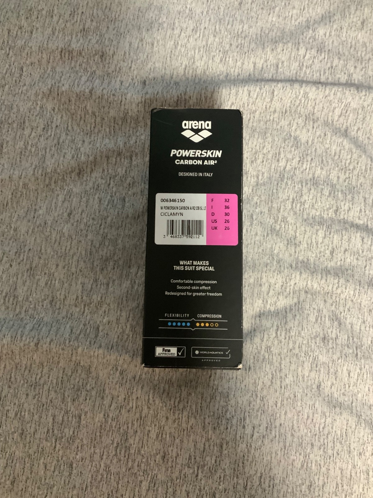 ARENA Women’s Open-Back Carbon Air2 Racing Suit Size 26 Brand new with tag