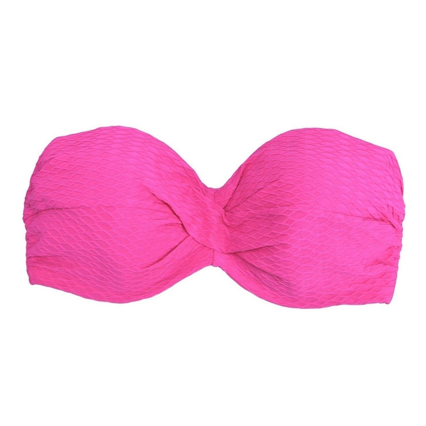 Victoria’s Secret Pink Bandeau Bikini Top Twist Push Up Swim 38DDD NWT Beach