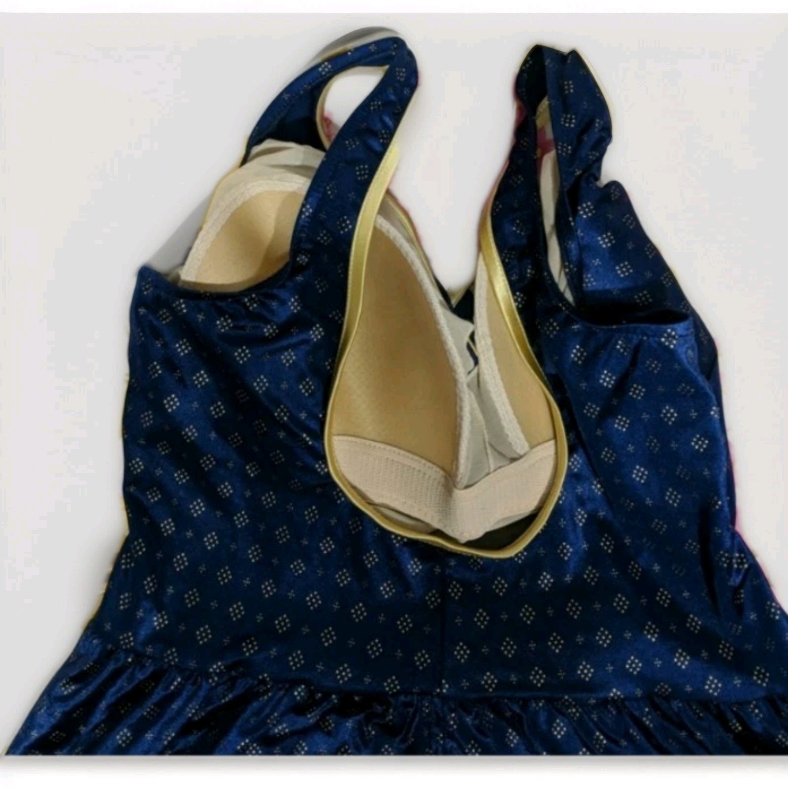 Robby Len ONE PIECE SWIMSUIT Skirt BATHING SUIT Women’s Size 22 22w Navy Plus Sz