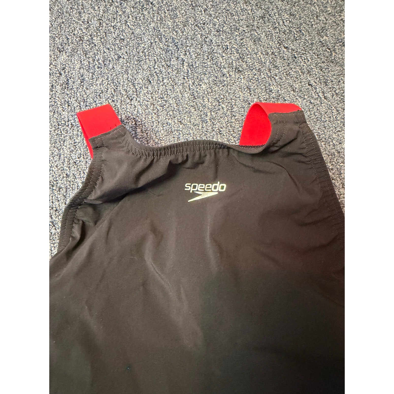 Speedo LZR Racer Pro Recordbreaker Kneeskin Swimsuit Black Red Womens Size 32