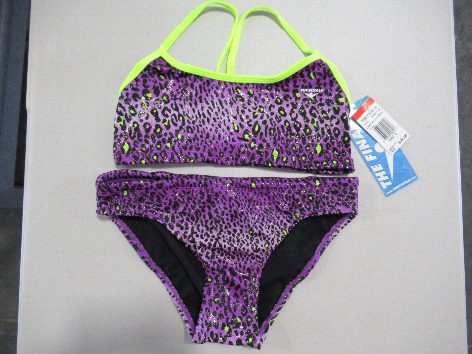 TYR The Finals Cheetah 2-Piece Size S Purple *NWT*