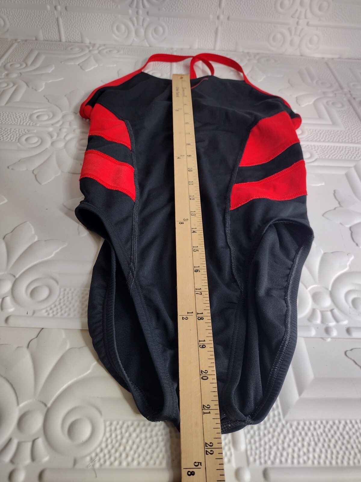 Nike Swimsuit Vex Racerback One Piece Colorblock Black Red Women’s Sz 32/6