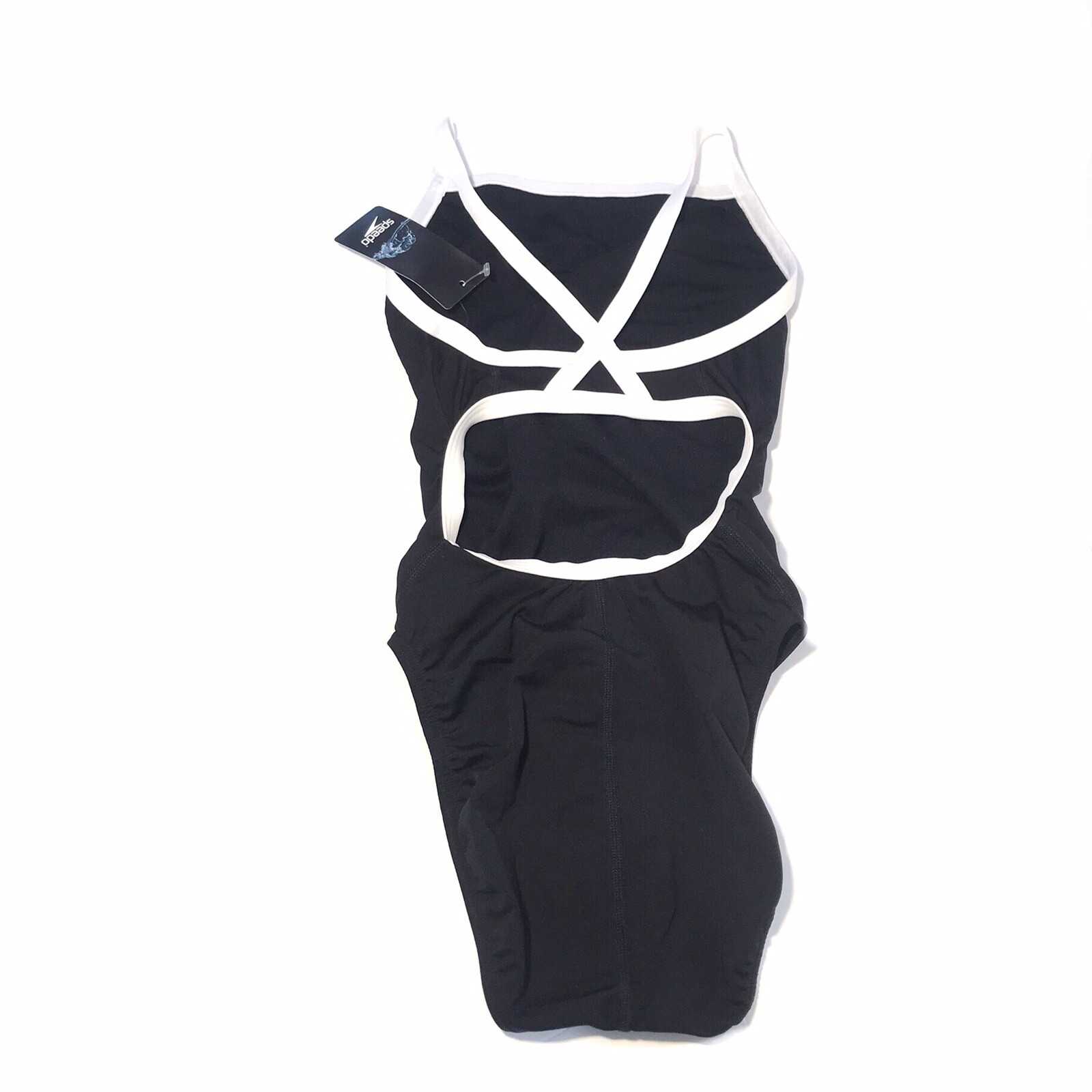 Speedo Competitive Endurance Swimming Suit Flybck Traing Suit A XS/26 Black NWT