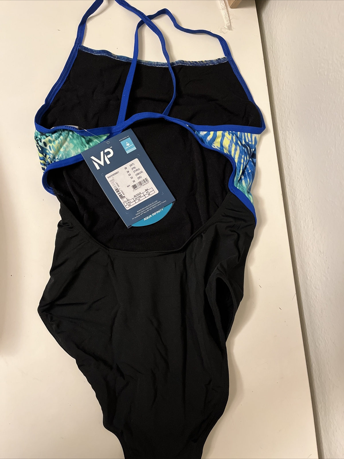 Size 32 Michael Phelps Racing Swim Suit Aqua Infinity Tech! Women Vital READ!