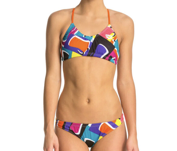 ARENA SWIMSUIT TRAINING BIKINI SET WOMEN’S SIZE 40 COLOR BLOCK